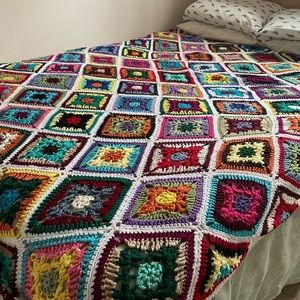 SOLD 🌸 Colourful Afghan